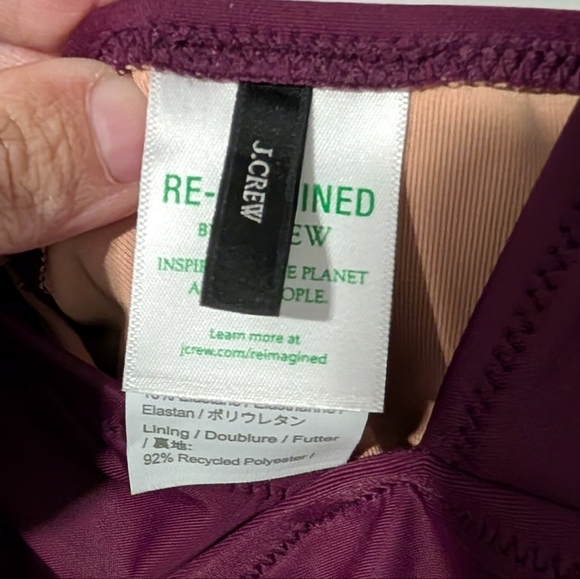 J. Crew Ruched V-Neck One-piece NWOT - Picture 4 of 6